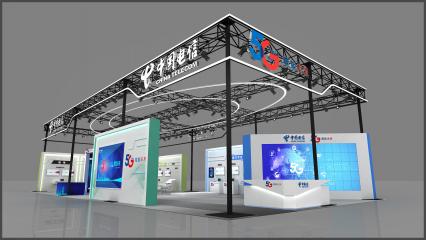 中国电信展台模型