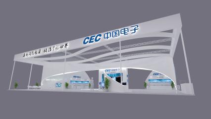 中国电子展台模型