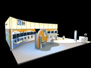 ZTE展台3D模型