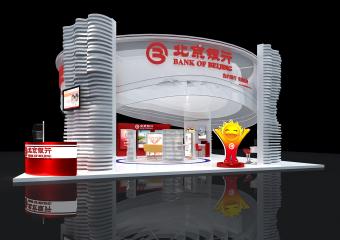 北京银行展台模型