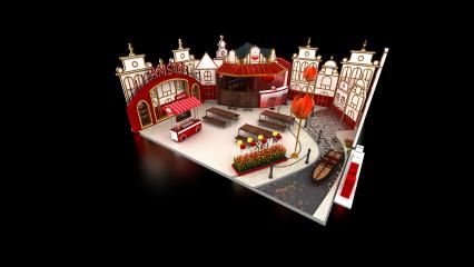 红爵展台3D模型