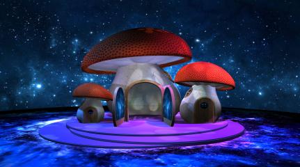 蘑菇屋展台3D模型