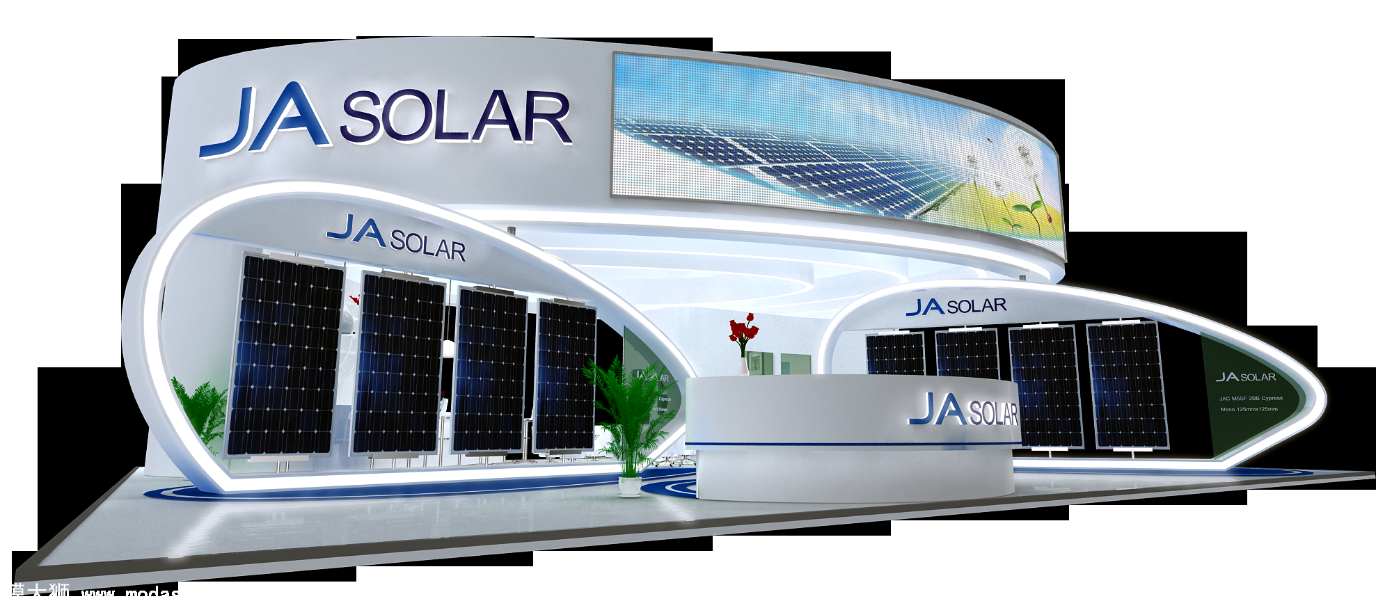 JA solar展台模型