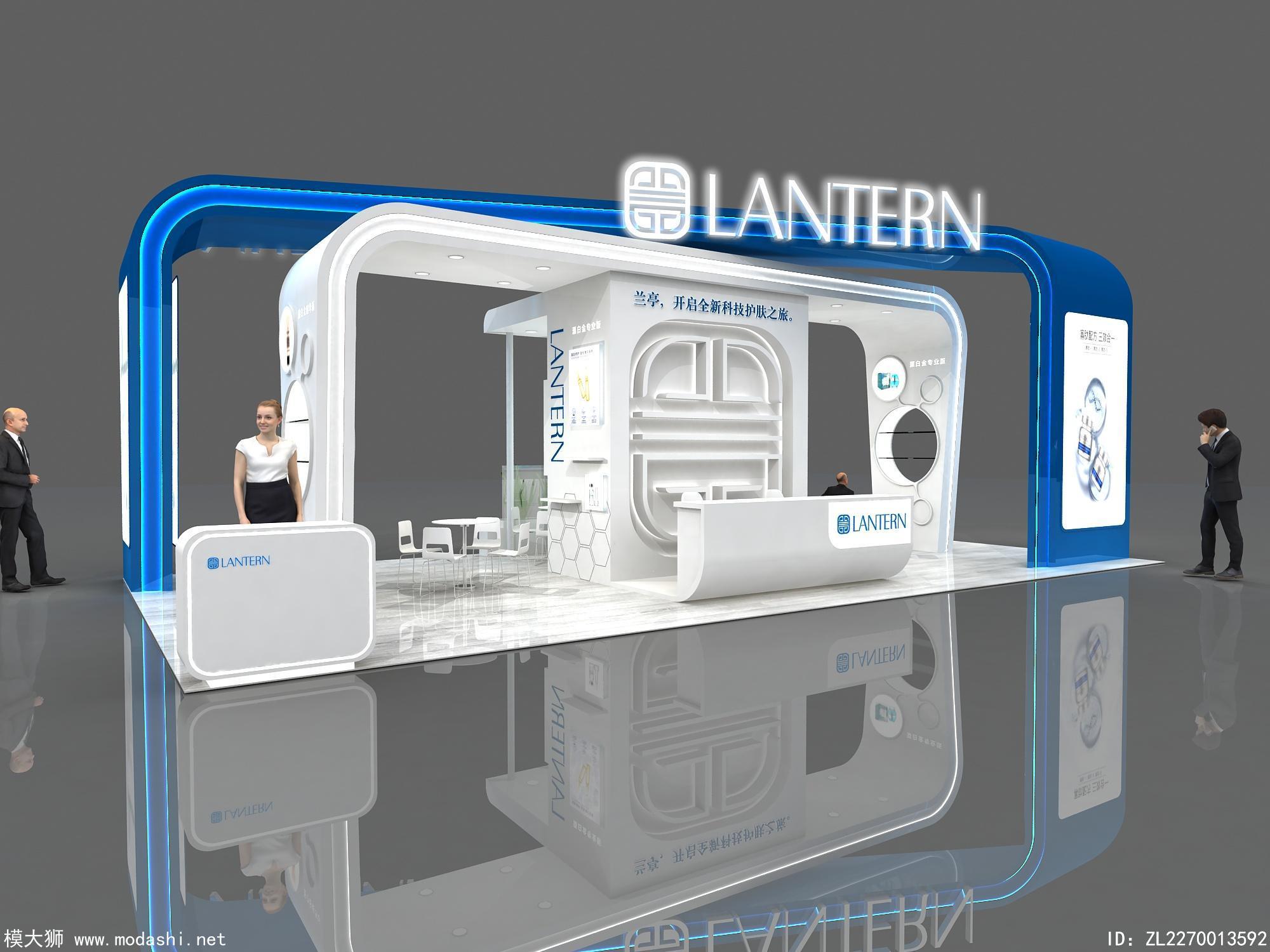 兰亭展台3d模型