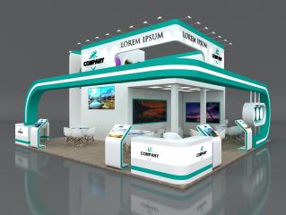 3D model Exhibition Stand Booth Stall 9x9m