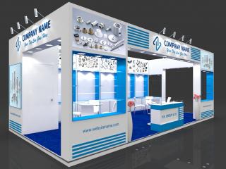 Exhibition Booth 3D Model - 8x4 mtr