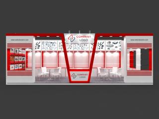 Exhibition Booth 3D Model - 9x3 mtr