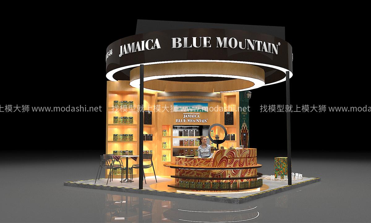 牙买加蓝山咖啡展台模型