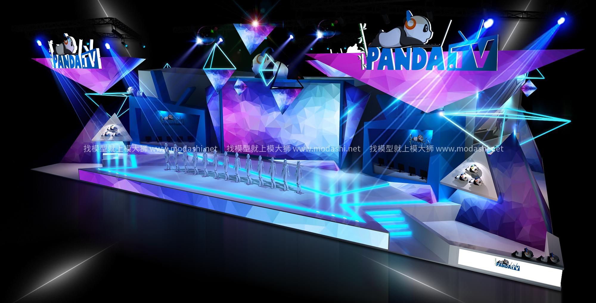 熊猫TV展台模型