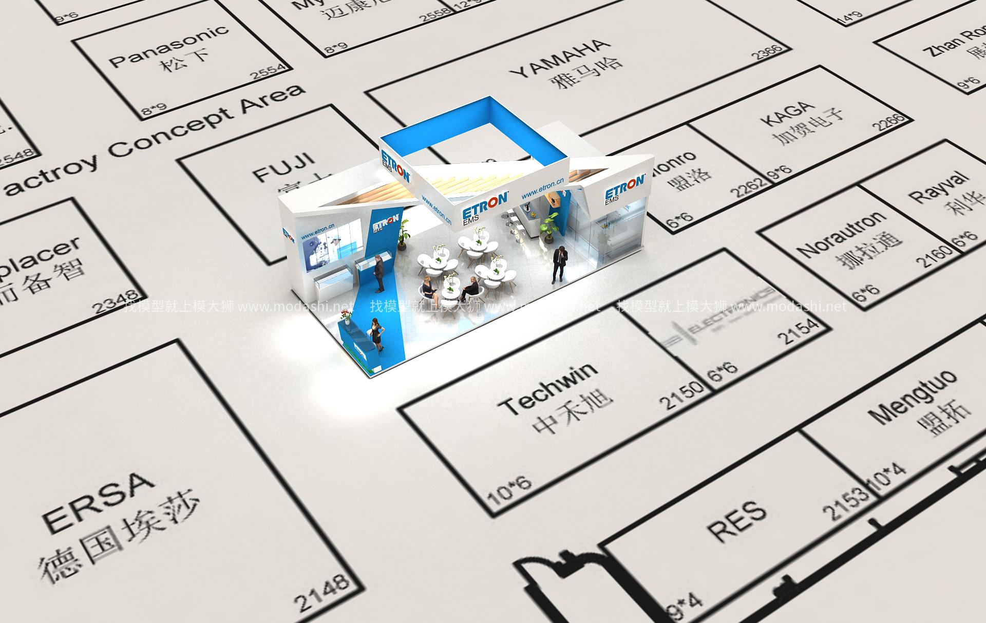 ETRON慕尼黑電子展展臺模型