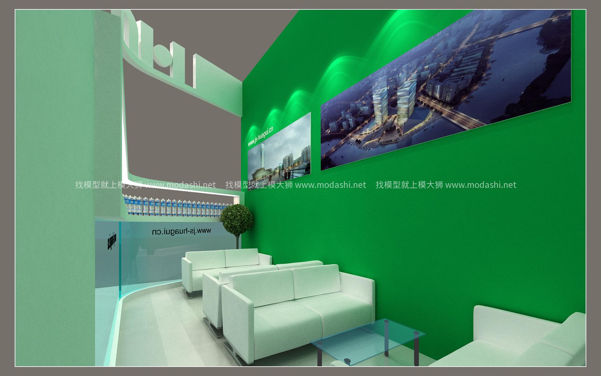 江苏华硅新材料科技展展台模型
