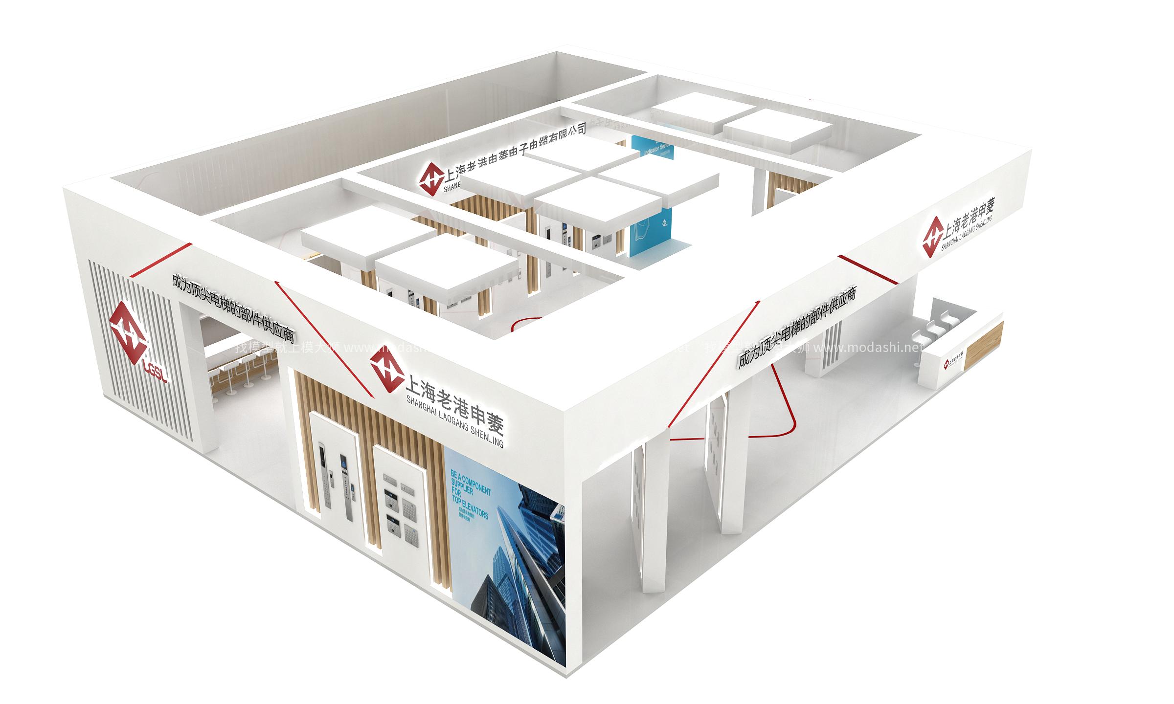 老港申菱展臺(tái)3d模型