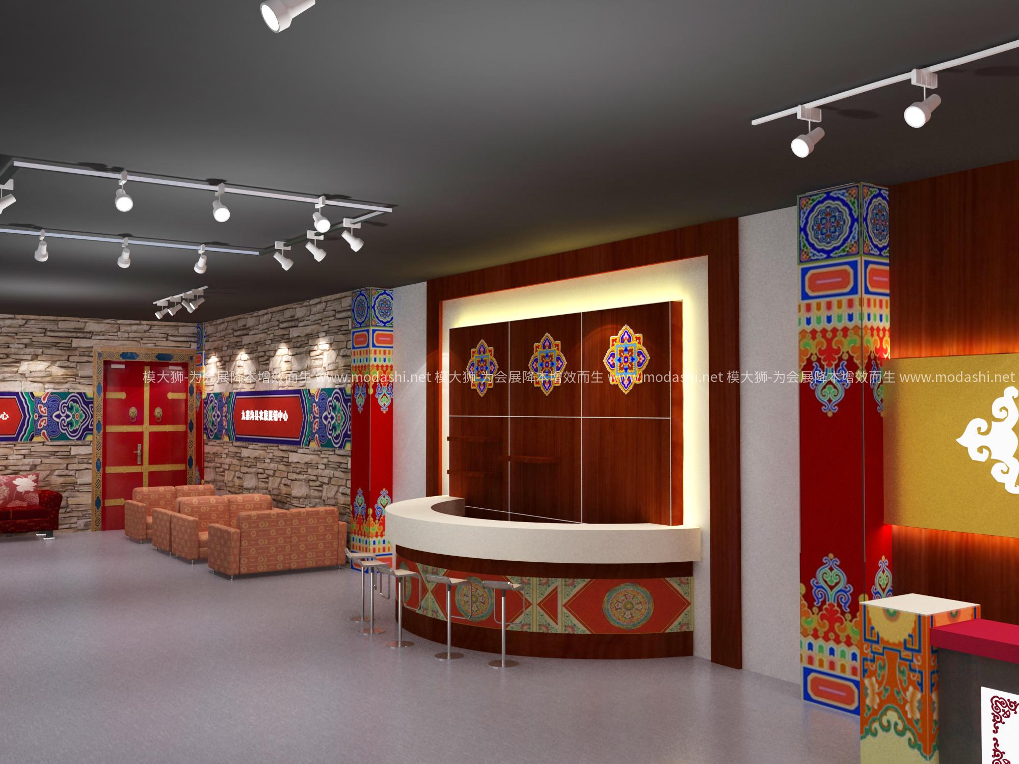 白马藏族旅游展厅模型