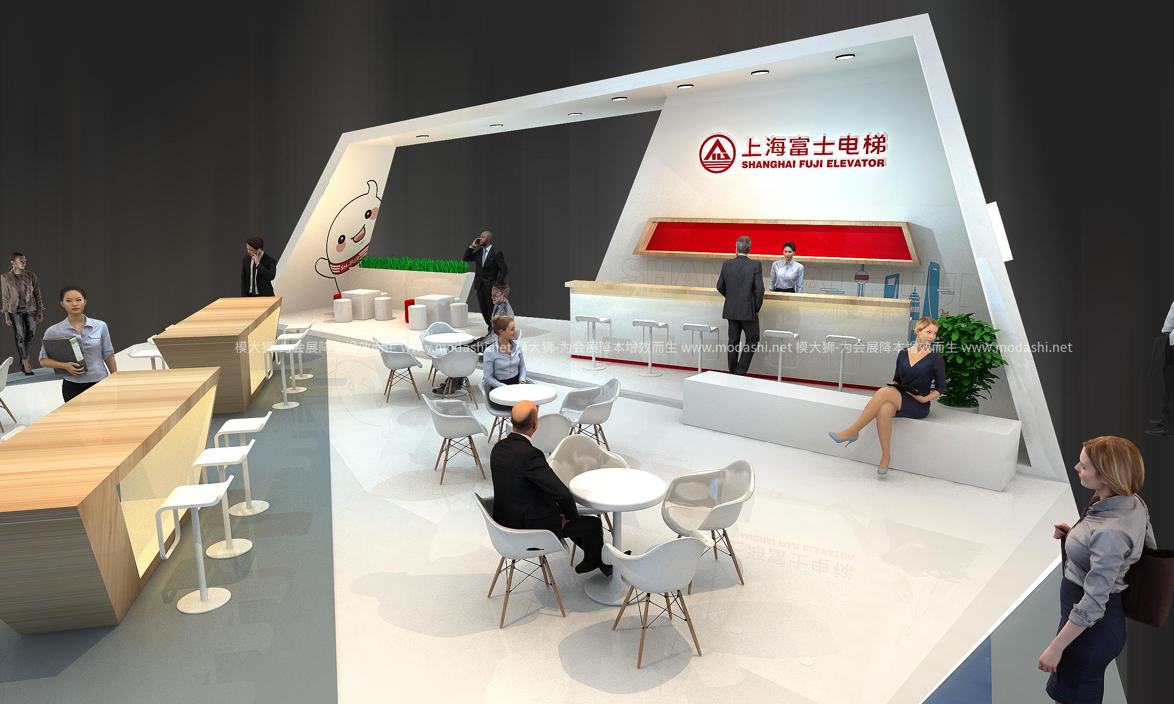 上海富士13x13C展示展台模型