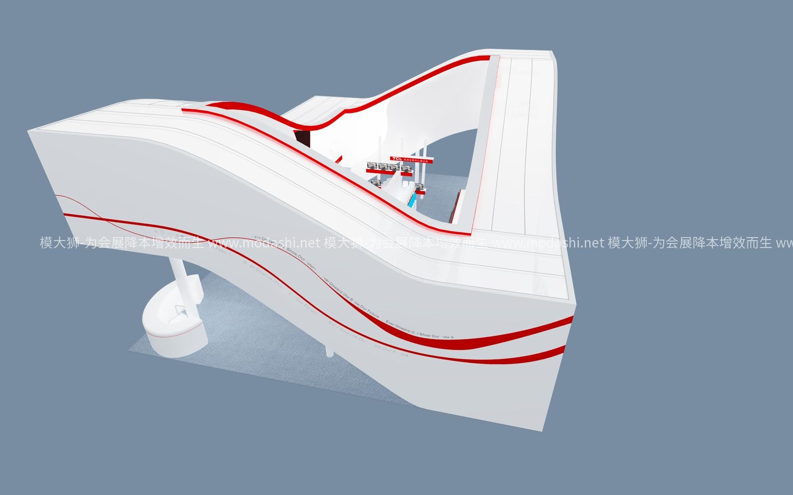 現(xiàn)代展臺展示展臺3D模型