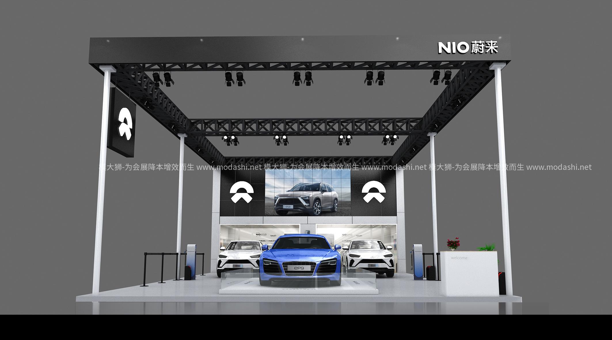 蔚来汽车展示展台3D模型