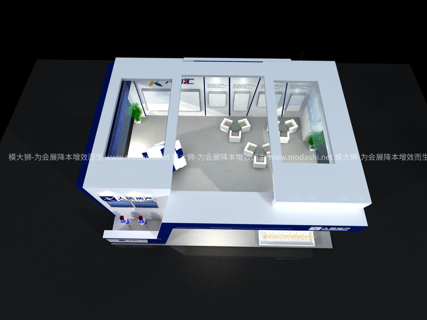 現(xiàn)代展臺展示展臺3D模型