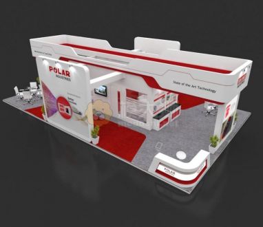 Exhibition Booth 3D Model - 15x9 mtr