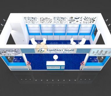 Exhibition Booth 3D Model - 8x4 mtr