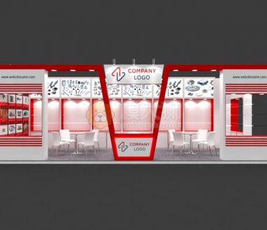 Exhibition Booth 3D Model - 9x3 mtr