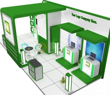 Booth Exhibition Stand a589b 3D model