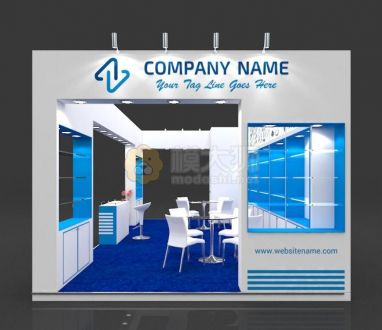 Exhibition Booth 3D Model - 8x4 mtr