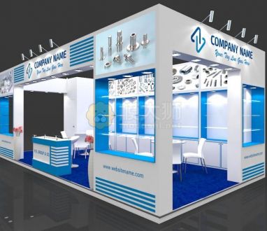 Exhibition Booth 3D Model - 8x4 mtr