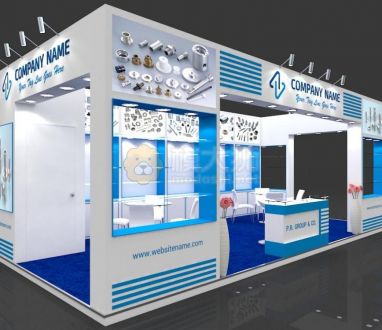 Exhibition Booth 3D Model - 8x4 mtr