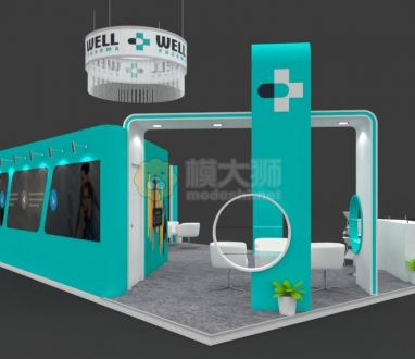 Exhibition Booth 3D Model - 9x6 mtr